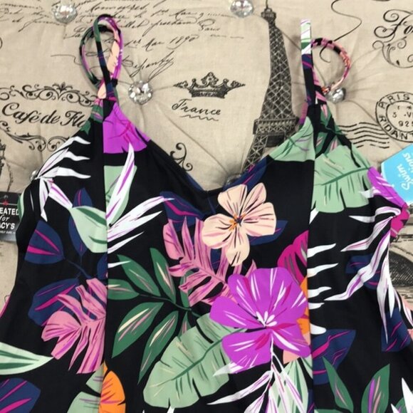 Swim Solutions Princess-Seam Tankini Top - Picture 5 of 8